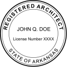 Arkansas Registered Architect Seal Trodat
